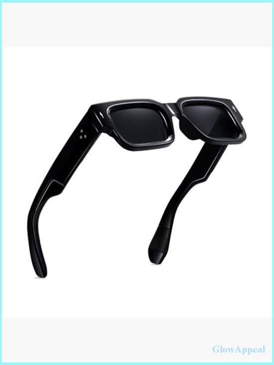 Square Frame Sunglasses Chunky Rectangle Sun Shades UV400 Protection main image 6